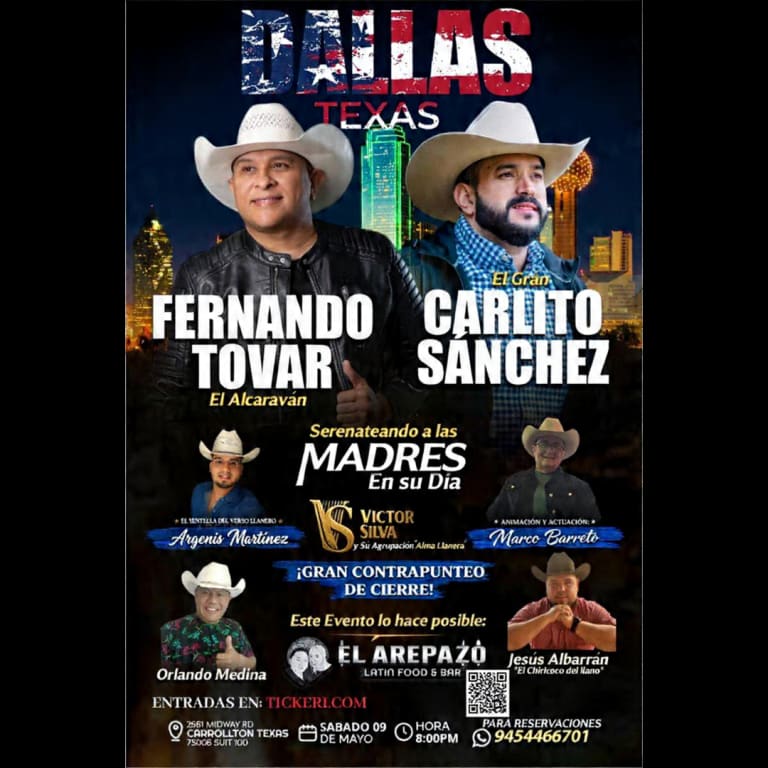 Event - SERENATEANDO A LAS MADRES - Carrollton, TX - Sat, May 9, 2026} | concert tickets