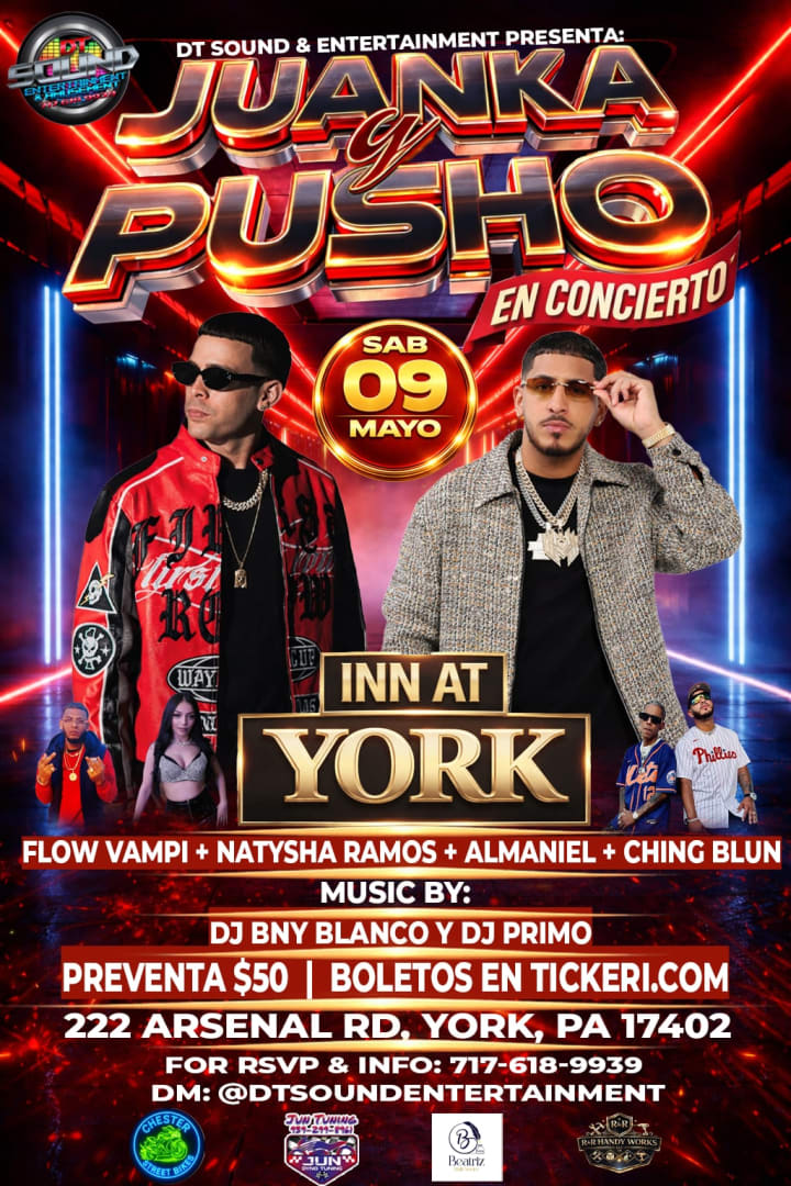 Event - JUANKA & PUSHO EN CONCIERTO - York, Pennsylvania - May 9, 2026 | concert tickets