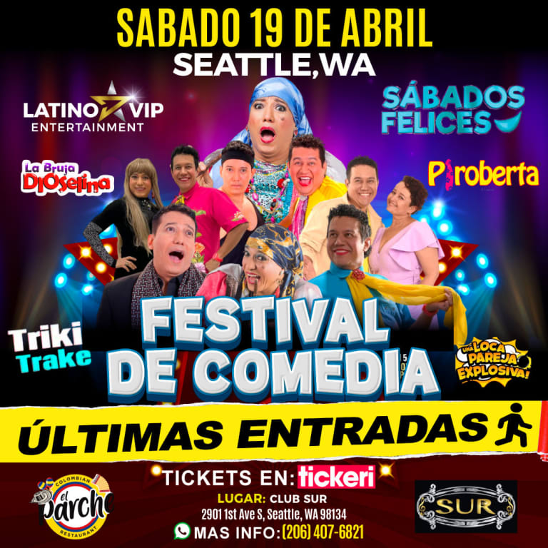 Event - FESTIVAL DE COMEDIA EN SEATTLE - Seattle, WA - Sun, April 19, 2026} | concert tickets