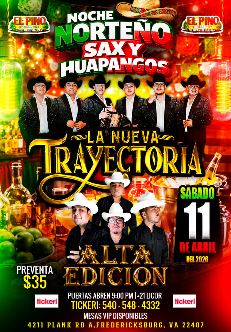 Event - Norteño Sax en Fredericksburg VA - Fredericksburg, Virginia - April 11, 2026 | concert tickets