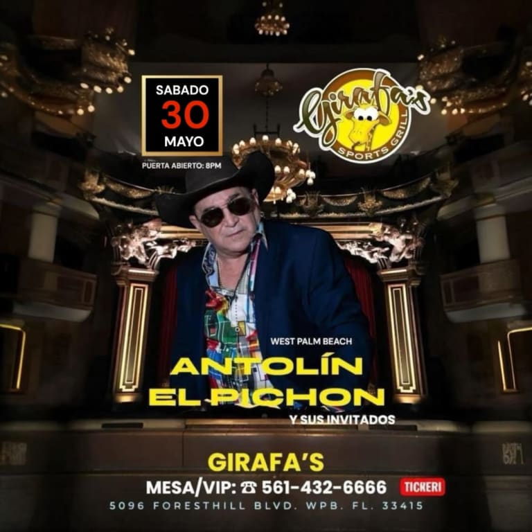 Event - ANTOLIN EL PICHON EN WEST PALM BEACH  - West Palm Beach, FL - sáb, 30 de mayo de 2026} | concert tickets