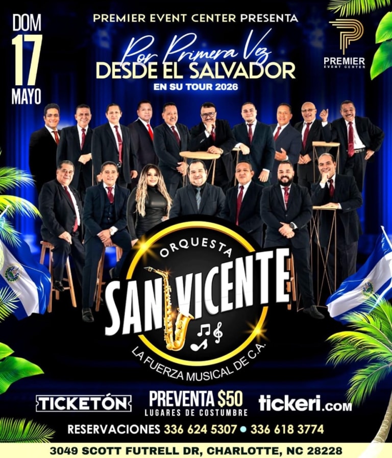 Event - ORQUESTA SAN VICENTE EN VIVO! - Charlotte, NC - dom, 17 de mayo de 2026} | concert tickets