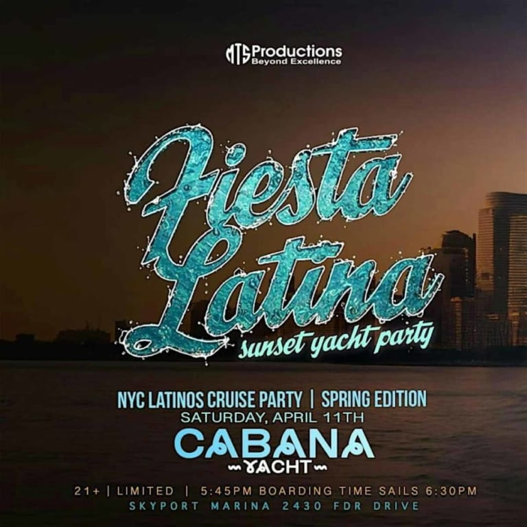 Event - Fiesta Latina Sunset Yacht Party NYC – Reggaeton Cruise at Cabana Yacht - New York, NY - Sat, April 11, 2026} | concert tickets