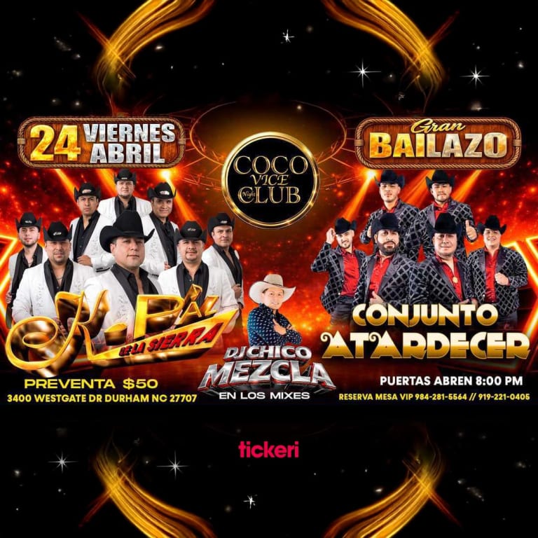 Event - Gran Bailazo con K-Paz de la Sierra y Conjunto Artardecer en vivo - Durham, NC - Fri, April 24, 2026} | concert tickets