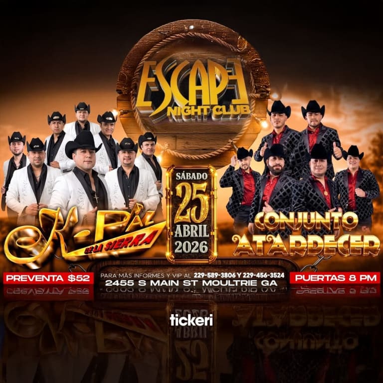 Event - K-Paz de la Sierra y Conjunto Artardecer en Georgia - Moultrie, Georgia - 25 de abril de 2026 | concert tickets