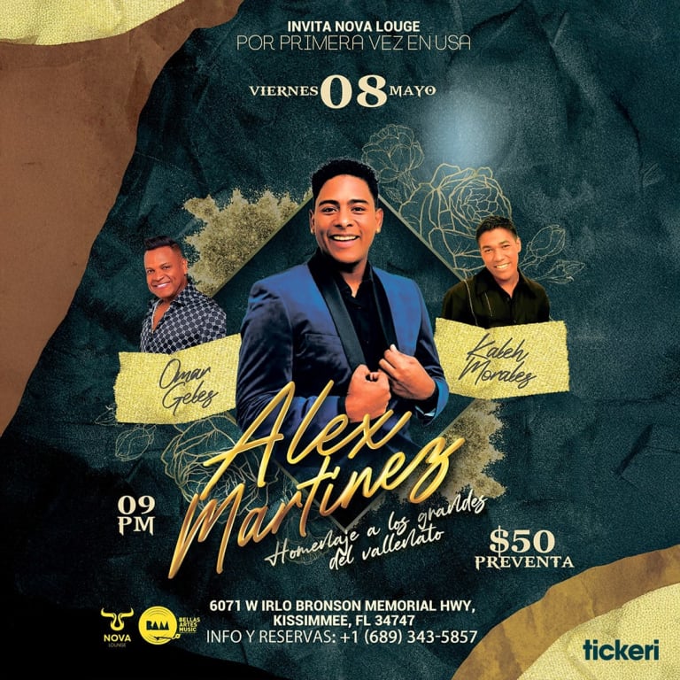 Event - Alex Martinez & Omar Geles & Kleh Morales en concierto - Kissimmee, Florida - May 8, 2026 | concert tickets