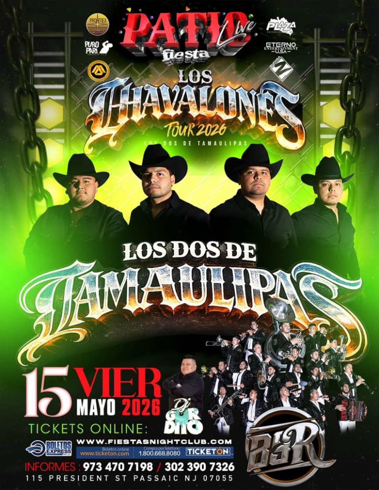 Event - LOS DOS DE TAMAULIPAS, B & R, DJ GORDITO - Passaic, New Jersey - May 15, 2026 | concert tickets