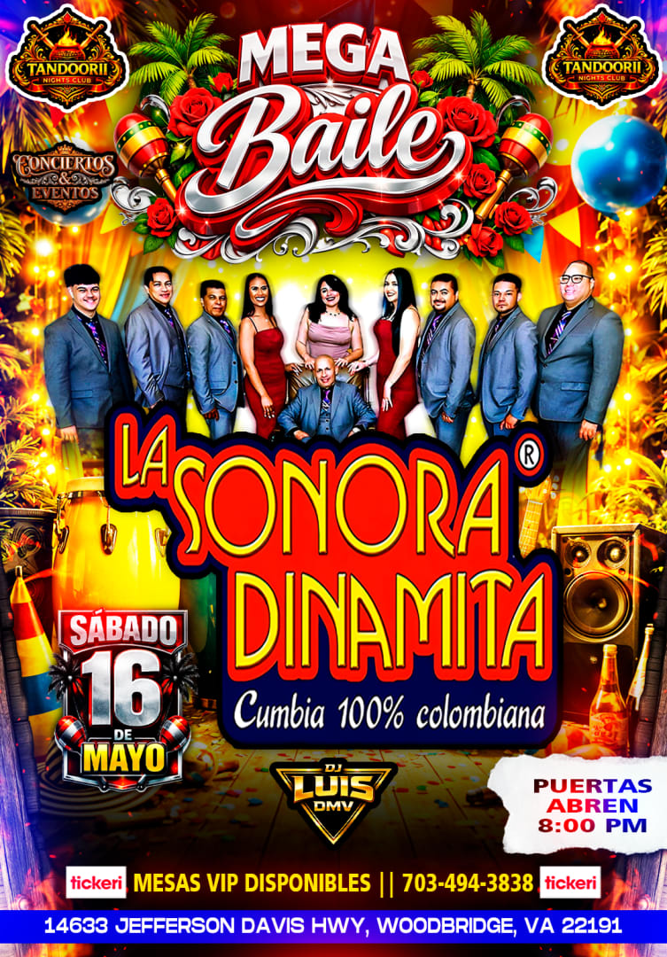 Event - La Sonora Dinamita en TANDOORI - WOODBRIDGE VA - Woodbridge, Virginia - May 16, 2026 | concert tickets