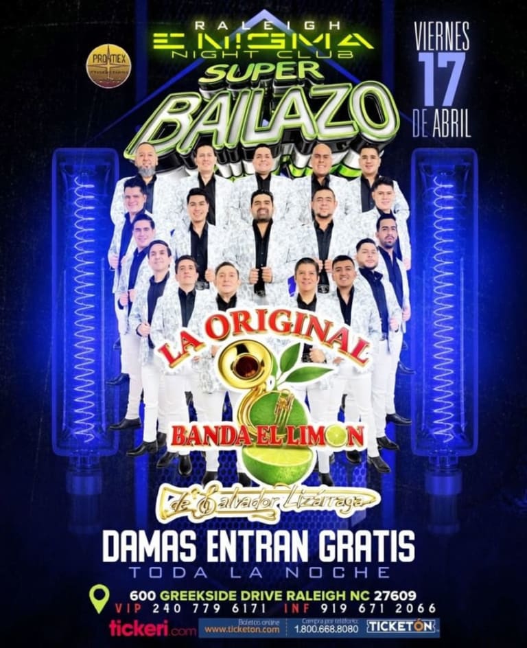 Event - LA ORIGINAL BANDA EL LIMON - Raleigh, North Carolina - April 17, 2026 | concert tickets