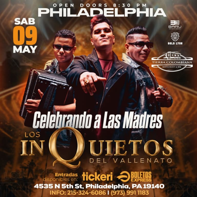 Event - Los Inquietos del Vallenato | Philadelphia, PA - Philadelphia, Pennsylvania - May 9, 2026 | concert tickets