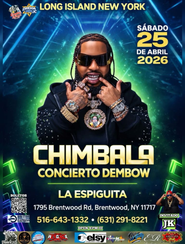 Event - Chimbala / concierto Dembow este sábado 25 de abril, Long Islans  NY - Brentwood, New York - April 25, 2026 | concert tickets