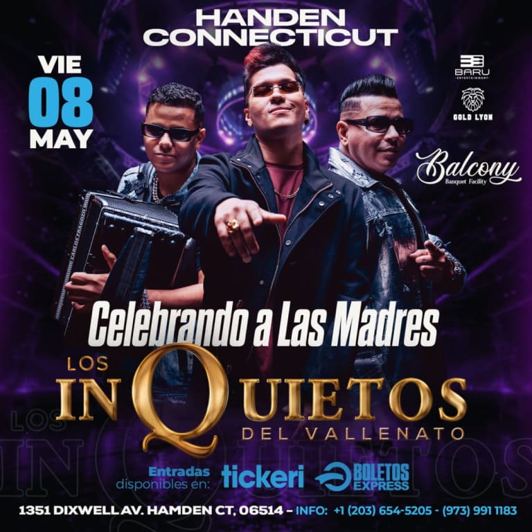Event - Los Inquietos del Vallenato | Hamden, CT - Hamden, Connecticut - May 8, 2026 | concert tickets