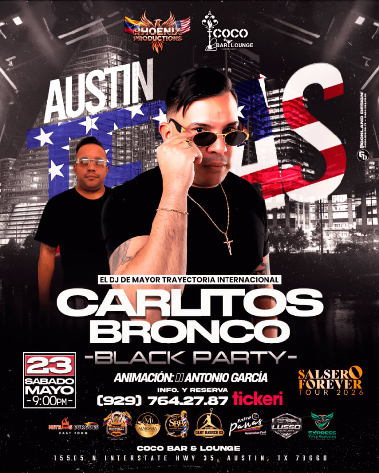 Event - DJ CARLITOS BRONCO EN AUSTIN TX  - Pflugerville, TX - Sat, May 23, 2026} | concert tickets