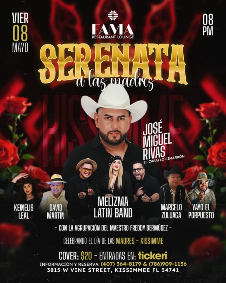 Event - Serenata a las Madres José Miguel Rivas & Melizma Band - Kissimmee, Florida - May 8, 2026 | concert tickets