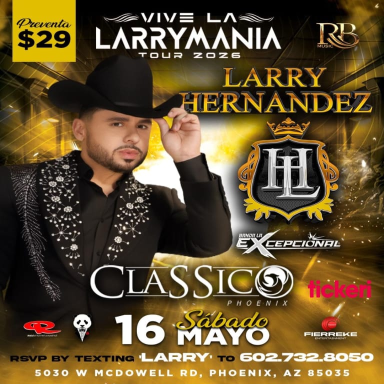 Event - Larry Hernandez  - Phoenix, Arizona - May 16, 2026 | concert tickets