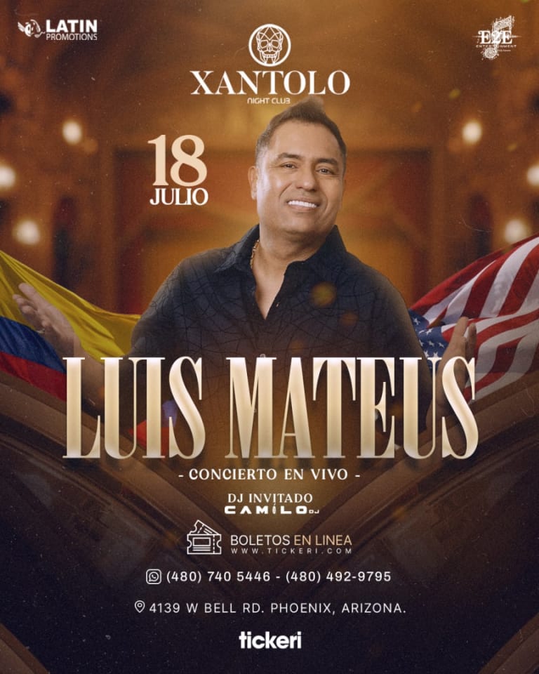 Event - Luis Mateus en Phoenix Arizona - Phoenix, Arizona - July 18, 2026 | concert tickets