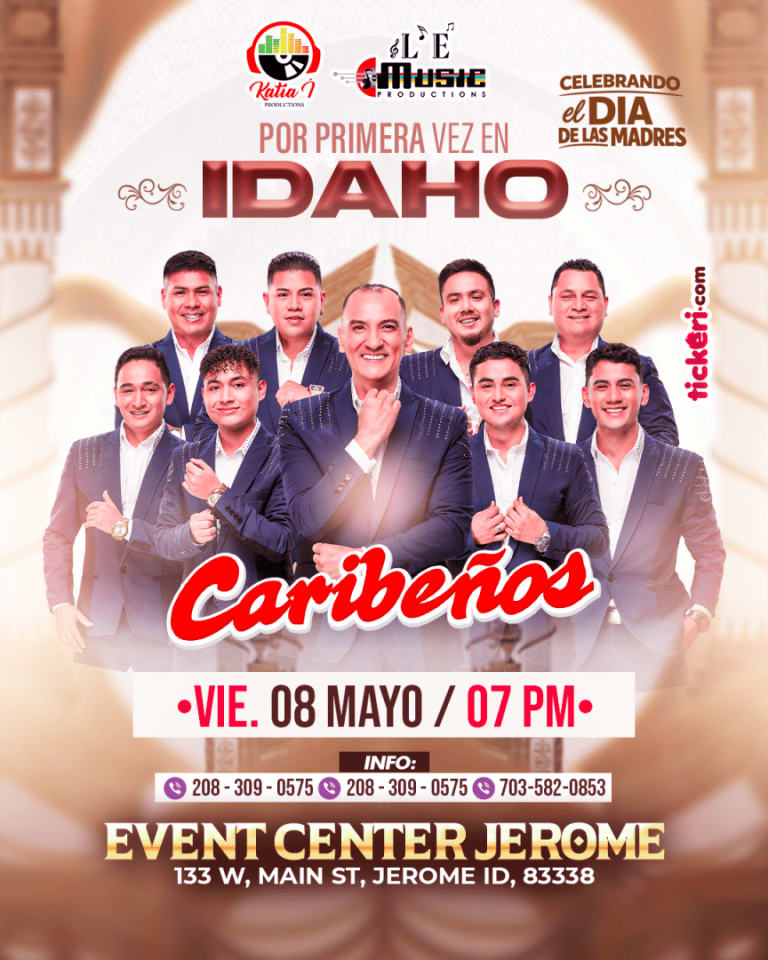 Event - LOS CARIBEÑOS de GUADALUPE y JOSIMAR FIDEL  en IDAHO  - Jerome, Idaho - May 8, 2026 | concert tickets