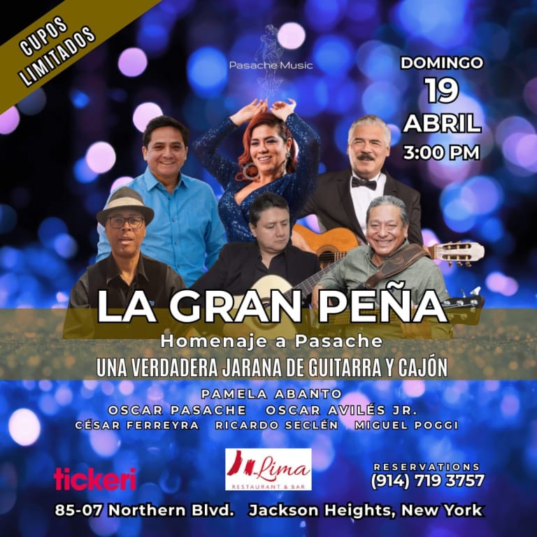 Event - LA GRAN PEÑA - Homenaje a Pasache - Una Verdadera Jarana de Guitarra y Cajón en Jackson Heights, New York - Jackson Heights, New York - April 19, 2026 | concert tickets