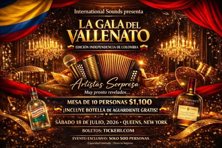 Event - LA GALA DEL VALLENATO - Flushing, New York - July 18, 2026 | concert tickets