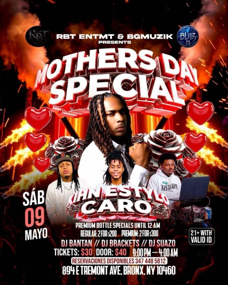 Event - Mothers Day Special - Kihn Estylo Caro - bronx, New York - May 9, 2026 | concert tickets