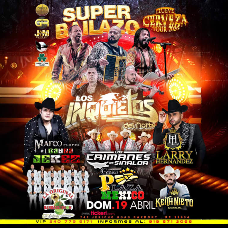 Event - Super Bailazo 2026 en Plaza México NC – Los Inquietos del Norte, Larry Hernández y Más | 19 de Abril - ROAD HARMONY, North Carolina - April 19, 2026 | concert tickets