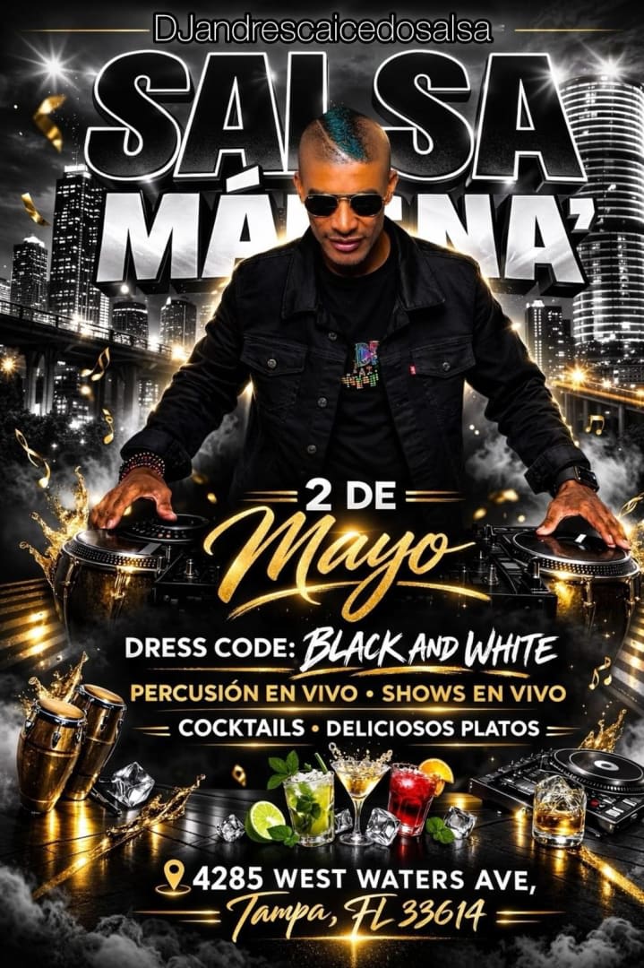Event - Dj Andres Caicedo Live! Balck & White Party  - Tampa, Florida - May 2, 2026 | concert tickets