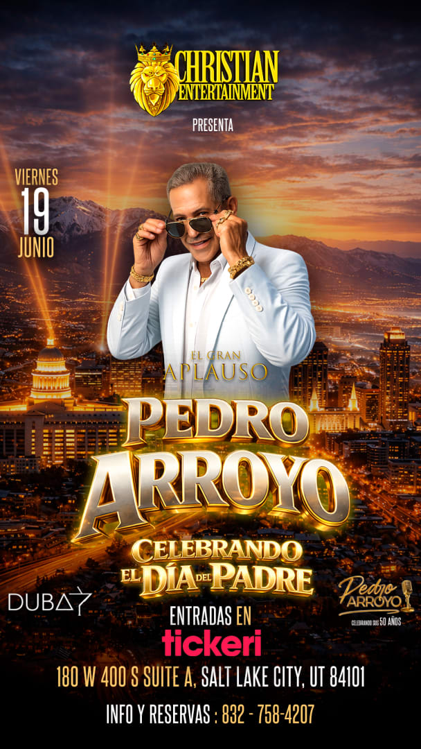 Event - PEDRO ARROYO SALT LAKE CITY  - Salt Lake City, Utah - June 19, 2026 | concert tickets