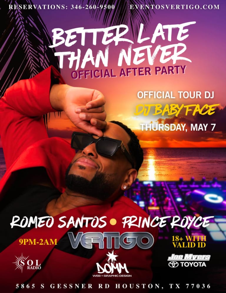 Event - Romeo Santos & Prince Royce Official After Party - Houston, Texas - May 7, 2026 | concert tickets