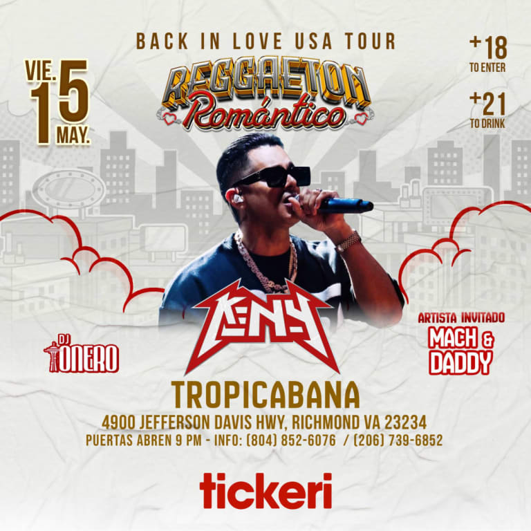 Event - KenY - Mach and Daddy- Dj Tonero en Richmond - Richmond, VA - Fri, May 15, 2026} | concert tickets