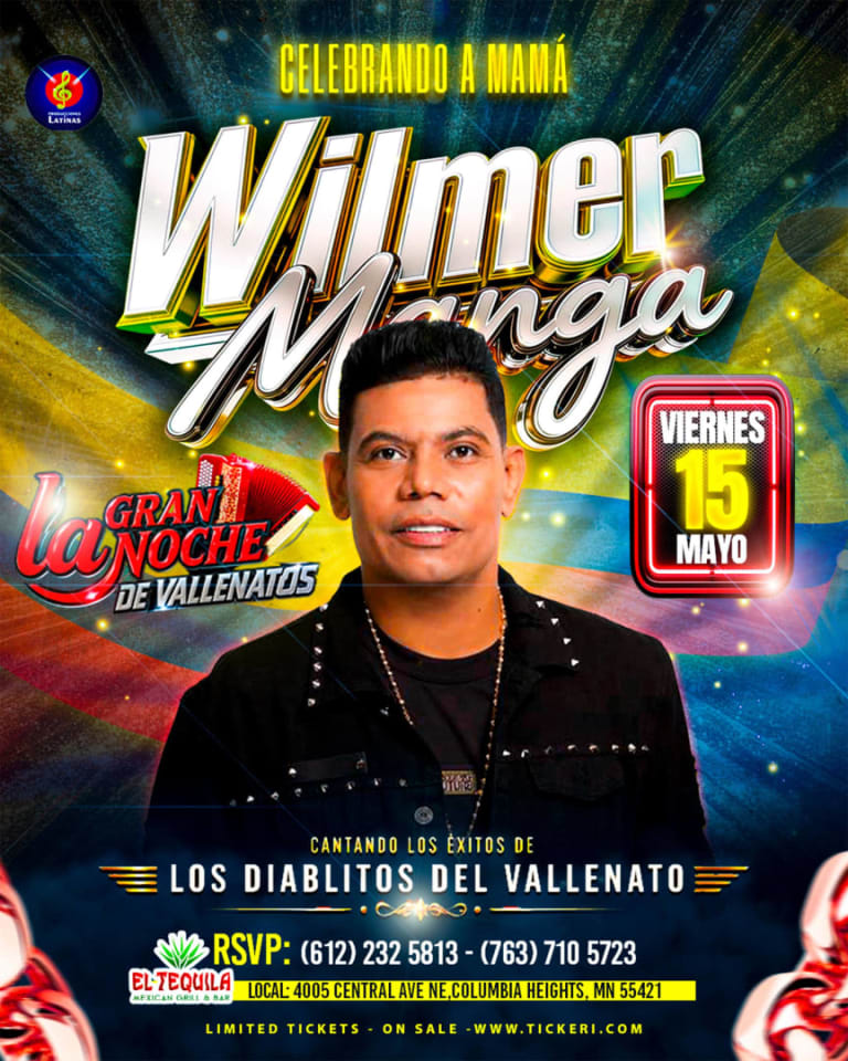 Event - WILMER MANGA EN CONCIERTO CON LO MEJOR DE LOS DIABLITOS DEL VALLENATO - Columbia Heights, Minnesota - May 15, 2026 | concert tickets