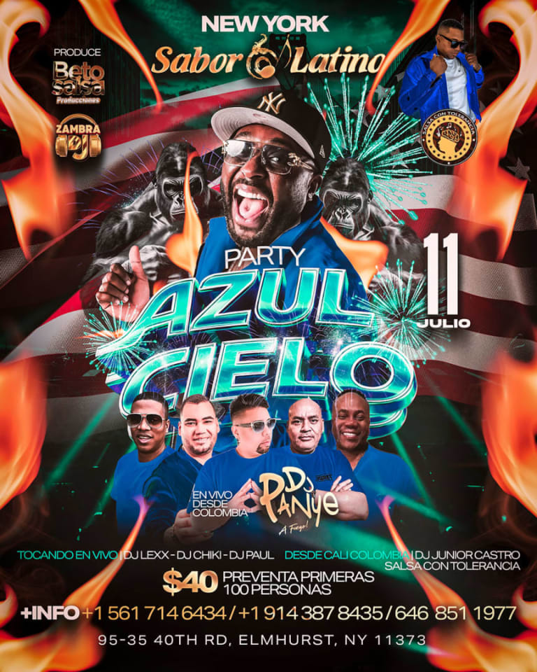 Event - PARTY AZUL CIELO| Sabor Latino - Queens, New York - July 11, 2026 | concert tickets