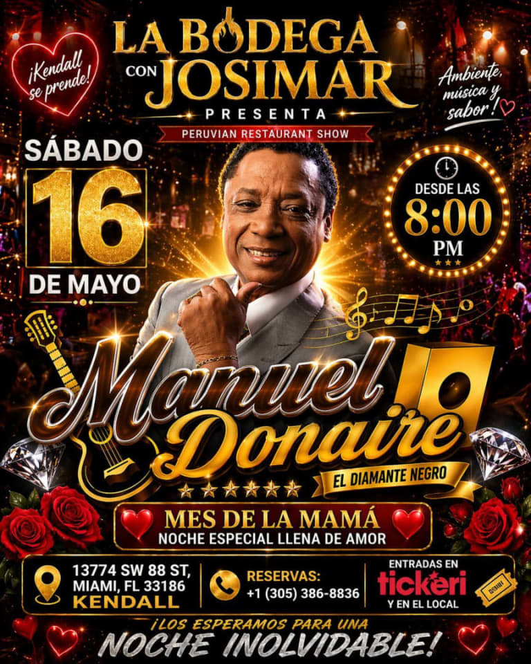 Event - Manuel Donayre en vivo - Miami, Florida - May 16, 2026 | concert tickets