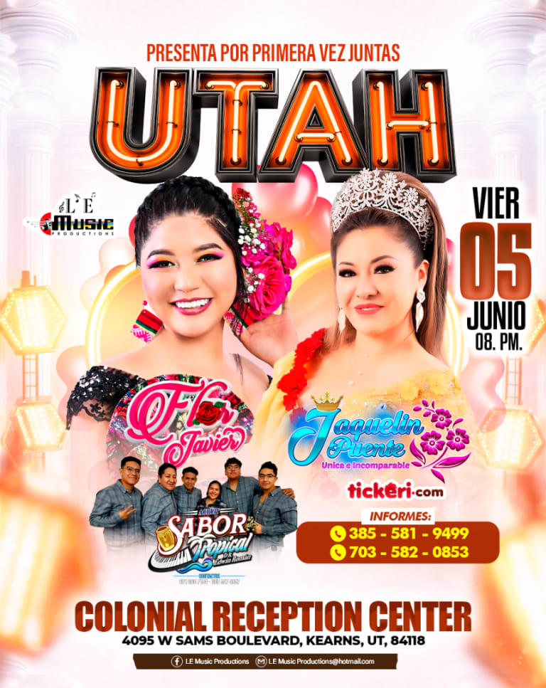 Event - JAQUELINE PUENTE y FLOR JAVIER en UTAH  - Kearns, UT - vie, 5 de junio de 2026} | concert tickets