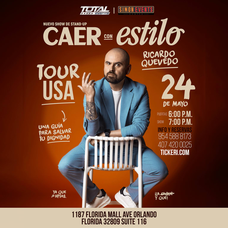 Event - Stand Up Ricardo Quevedo - Caer Con Estilo  - Orlando, FL - dom, 24 de mayo de 2026} | concert tickets