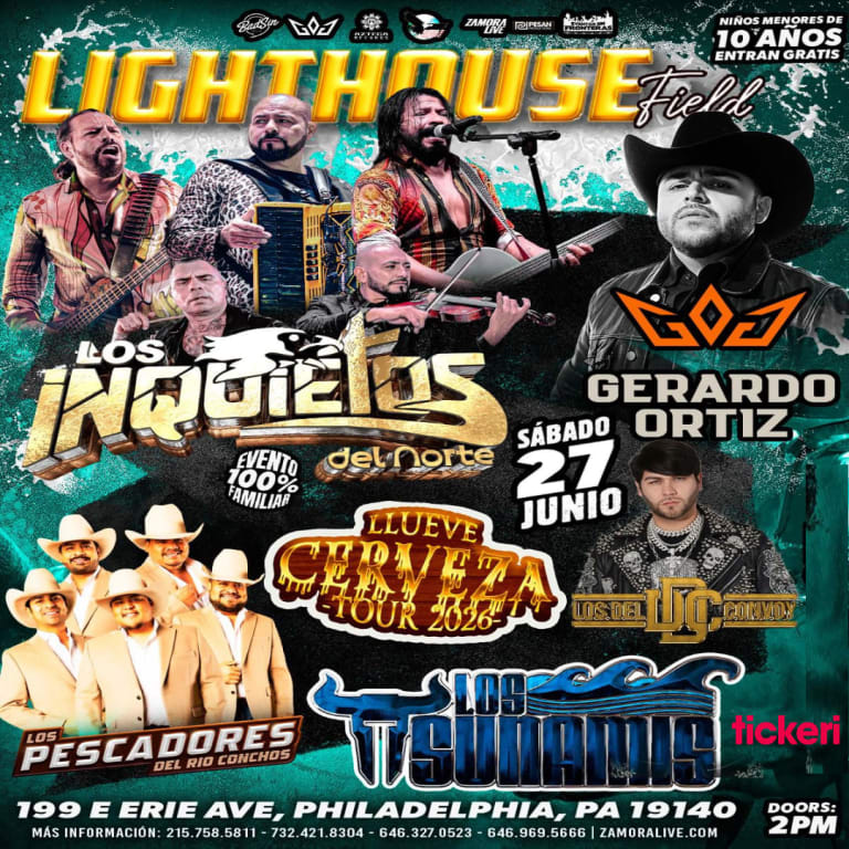 Event - Los Inquietos del Norte en Philadelphia PA - Philadelphia, PA - sáb, 27 de junio de 2026} | concert tickets