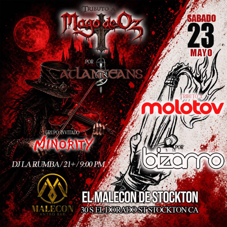 Event - MÄGO DE OZ, MOLOTOV Tributos en Vivo - Stockton, CA - sáb, 23 de mayo de 2026} | concert tickets