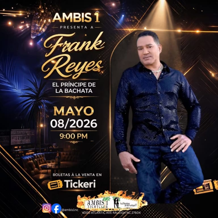 Event - Frank Reyes- El Principe De La Bachata - Raleigh, North Carolina - May 8, 2026 | concert tickets