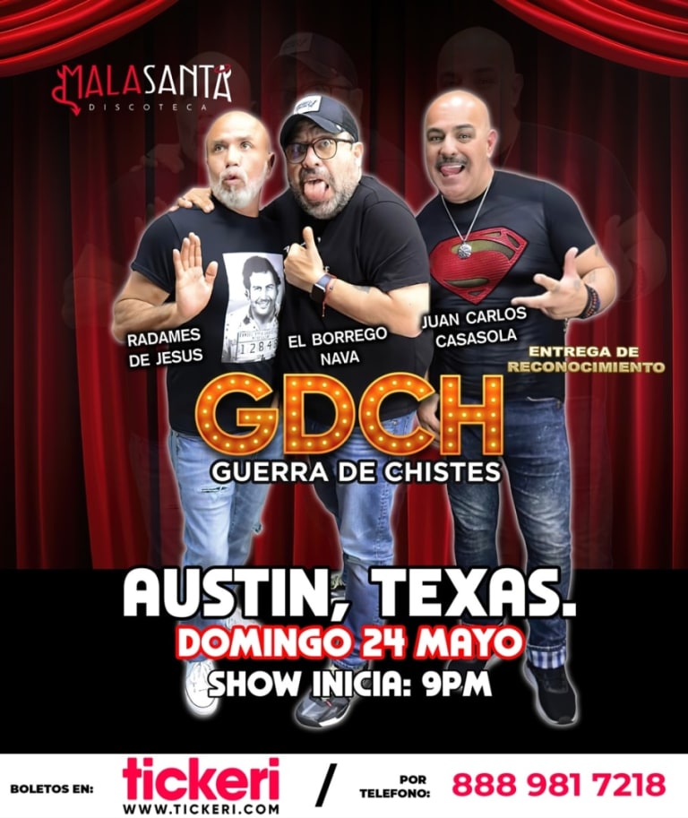 Event - Guerra de Chistes en Austin con Radamés, El Borrego Nava y Juan Carlos Casasola - Austin, TX - Sun, May 24, 2026} | concert tickets
