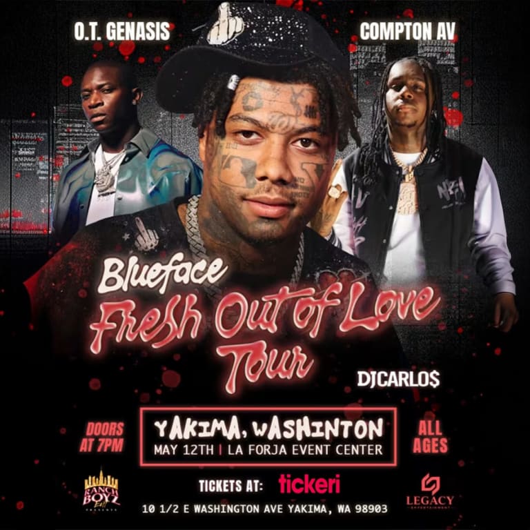 Event - Blue Face - Fresh Out of Love Tour  - OT Genasis - Compton Av -  Yakima WA - Yakima, Washington - May 12, 2026 | concert tickets