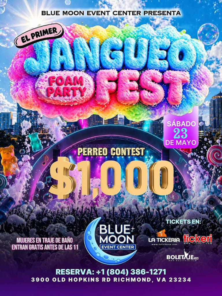 Event - FOAM PARTY JANGUEO FEST - Richmond, VA - sáb, 23 de mayo de 2026} | concert tickets