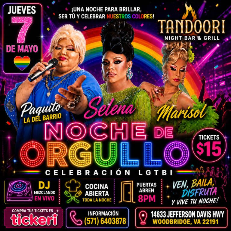 Event - Noche de Orgullo LGTBI en Woodbridge  - Woodbridge, Virginia - May 7, 2026 | concert tickets