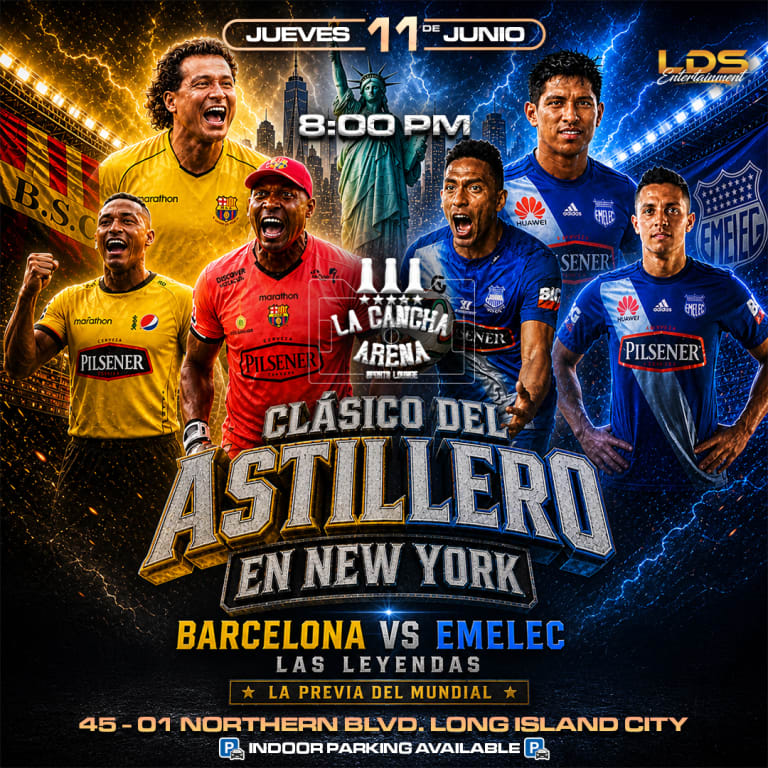 Event - CLASICO DEL ASTILLERO "NEW YORK" BARCELONA VS. EMELEC - Queens, NY - jue, 11 de junio de 2026} | concert tickets