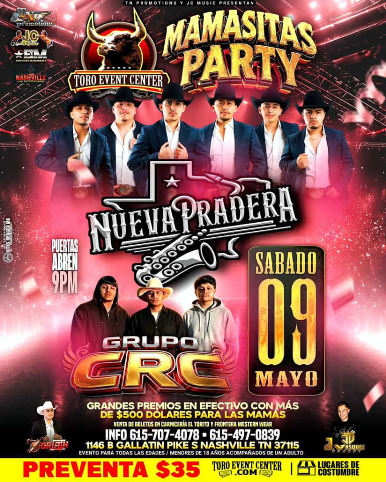 Event - Nueva Pradera & Grupo CRC - Nashville, TN - Sat, May 9, 2026} | concert tickets