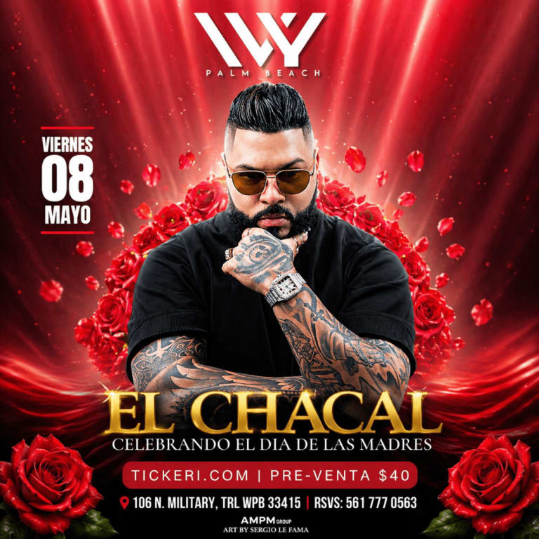 Event - El Chacal en Ivy Palm Beach!  - West Palm Beach, FL - vie, 8 de mayo de 2026} | concert tickets