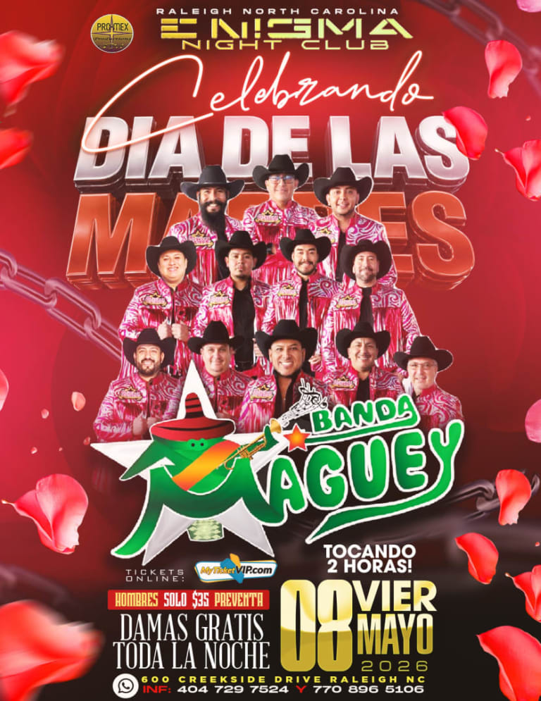 Event - DIA DE LAS MADRES CON BANDA MAGUEY  - Raleigh, North Carolina - May 8, 2026 | concert tickets
