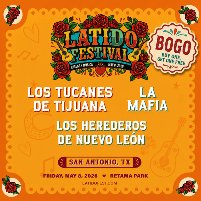 Event - Latido Festival en San Antonio – Los Tucanes de Tijuana & más - Selma, Texas - May 8, 2026 | concert tickets