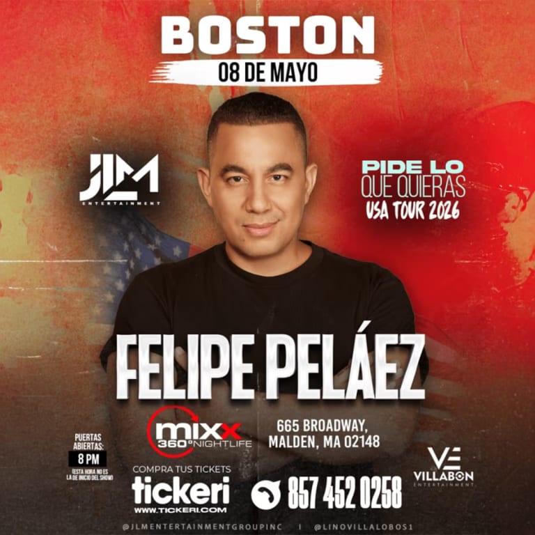 Event - FELIPE PELÁEZ ¡En Concierto! - Boston (Massachusetts) - Malden, Massachusetts - May 8, 2026 | concert tickets