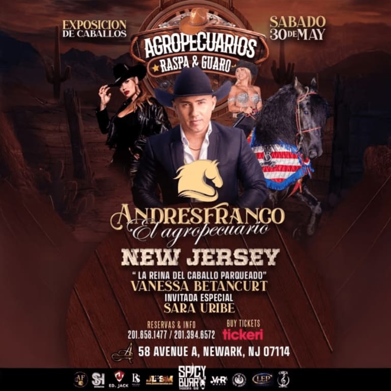 Event - Agropecuarios Raspa y Guaro con Andres Franco en Concierto “ New Jersey “ - Newark, NJ - sáb, 30 de mayo de 2026} | concert tickets