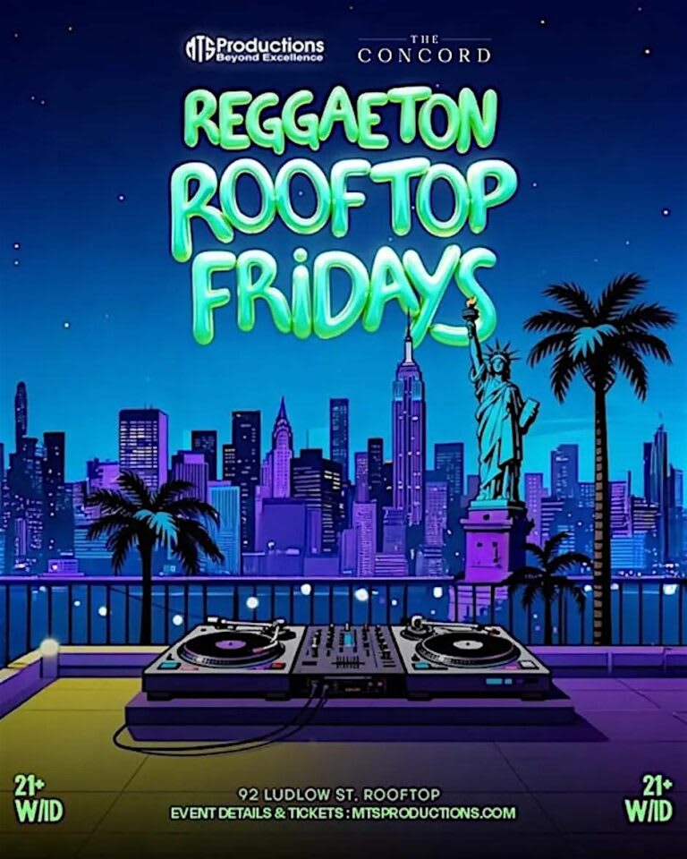 Event - Reggaeton Rooftop Fridays at Concord NYC | Friday, May 15, 2026 - New York, New York - 15 de mayo de 2026 | concert tickets