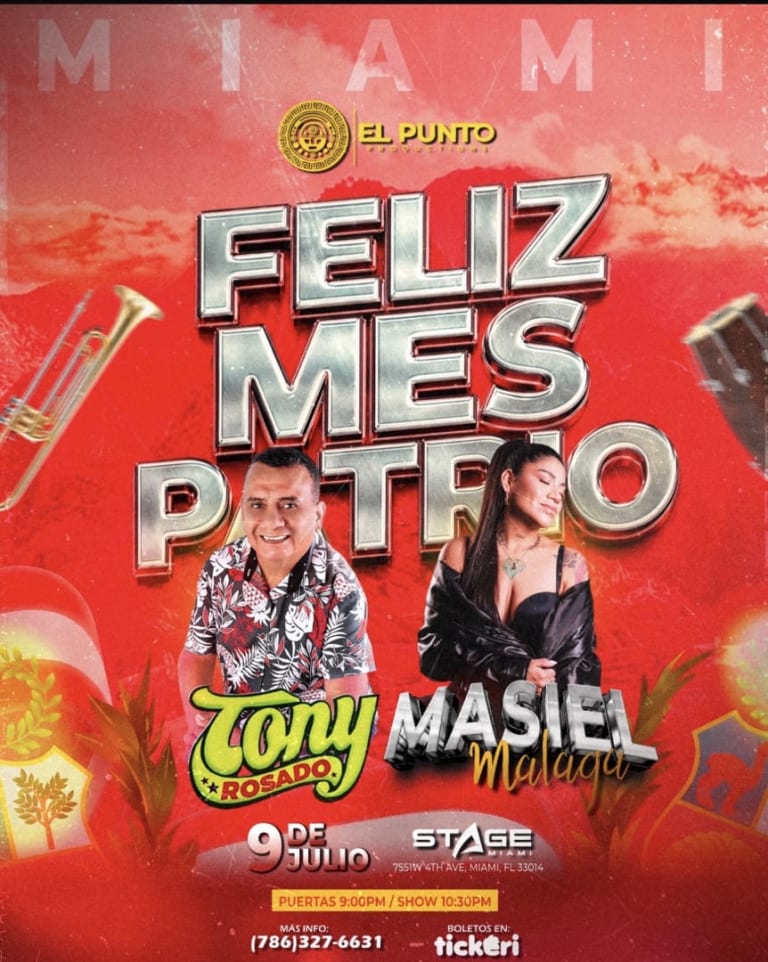Event - Masiel Malaga Por Primera Vez en Miami Junto a TONY ROSADO  - Hialeah, Florida - 9 de julio de 2026 | concert tickets